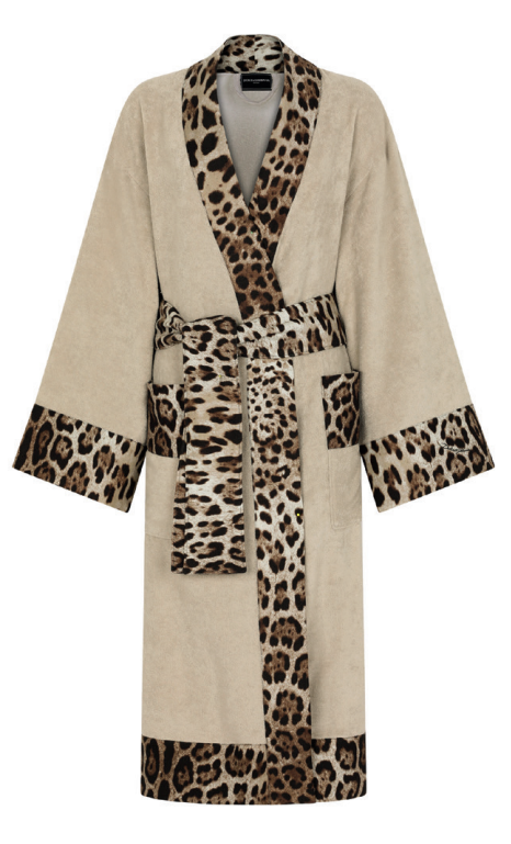 LEOPARD BANDED BATHROBE Bathroom Accessories Dolce&Gabbana   