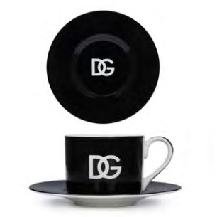 SET OF 2 DG LOGO TEA CUPS AND SAUCERS Cup and Saucer Dolce&Gabbana   
