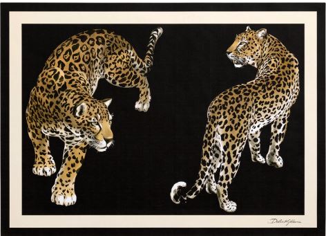 SET OF 36 LEOPARD REVERSIBLE PAPER PLACEMATS Place Mat Dolce&Gabbana   