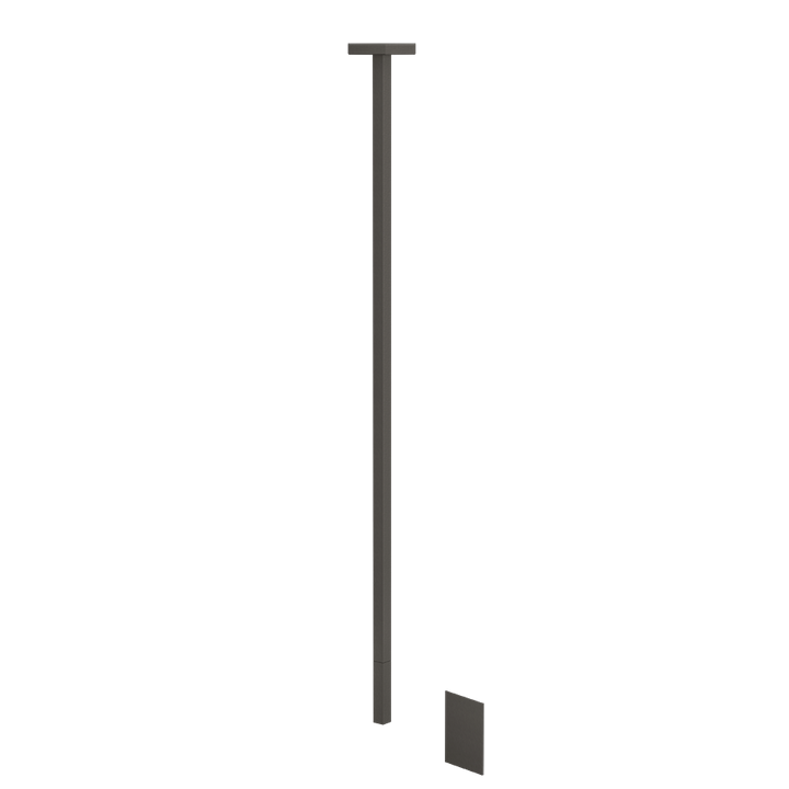 Sensor Taps External part for Ceiling-mounted Electronic mixer with temperature and wa - 20024 Built In Parts GESSI Black Metal Brushed PVD