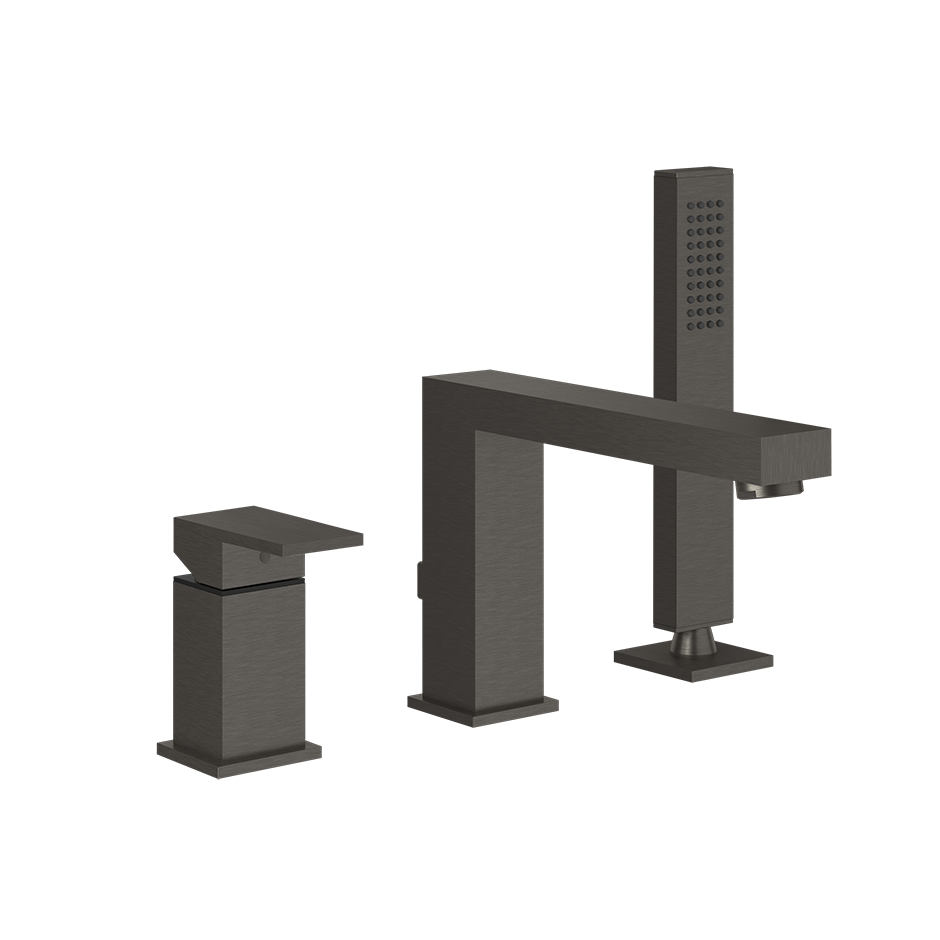 Rettangolo Three Hole Bath Mixer - 20037 Bathroom Accessories GESSI Black Metal Brushed PVD
