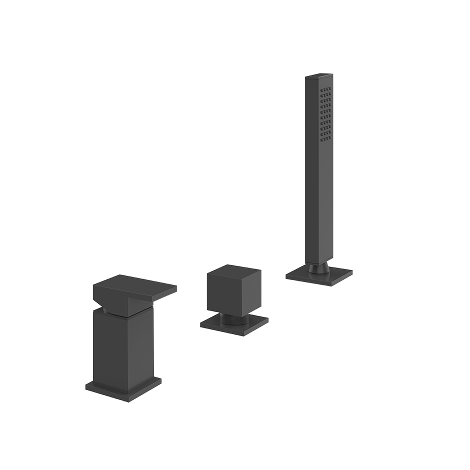 Rettangolo Three Hole Bath Mixer - 20043 Bathroom Accessories GESSI Matte Black