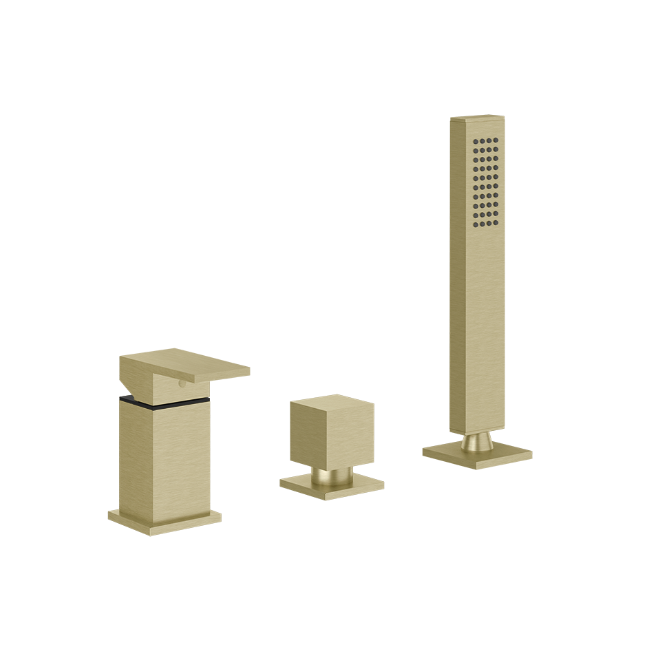 Rettangolo Three Hole Bath Mixer - 20043 Bathroom Accessories GESSI Brass Brushed PVD
