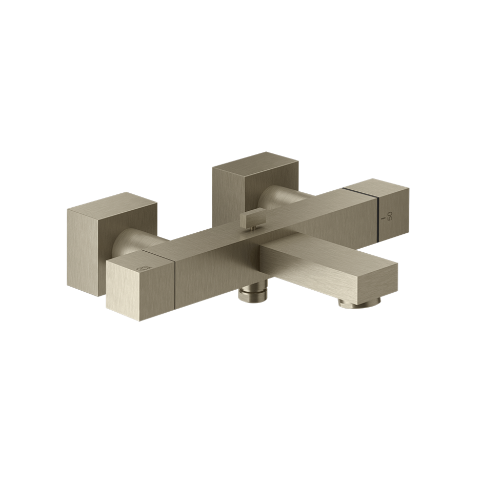 Rettangolo Bath Thermostatic Mixer - 20111 Bathroom Accessories GESSI Finox Brushed Nickel