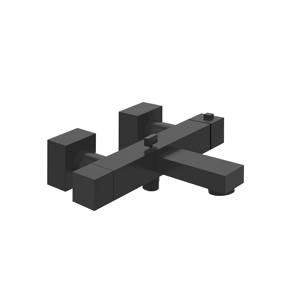 Rettangolo Bath Thermostatic Mixer - 20111 Bathroom Accessories GESSI Matte Black