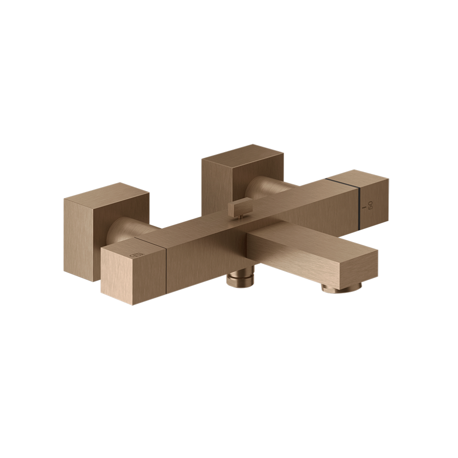 Rettangolo Bath Thermostatic Mixer - 20111 Bathroom Accessories GESSI Copper Brushed PVD