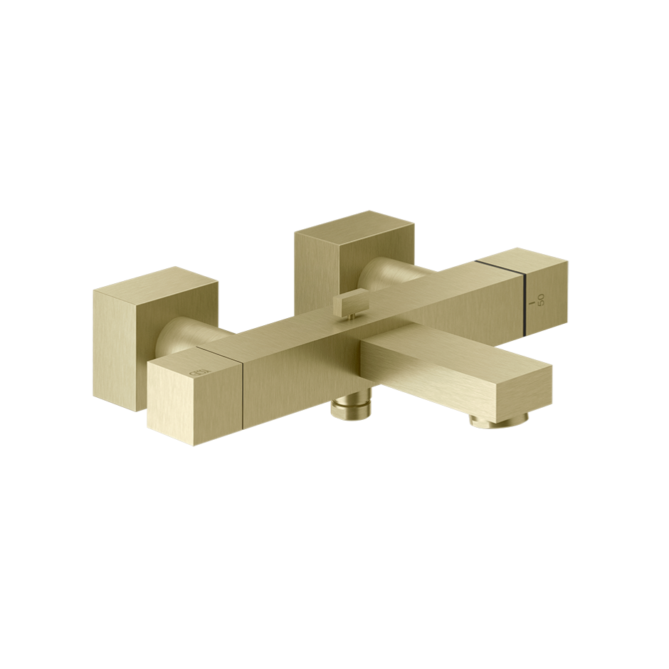 Rettangolo Bath Thermostatic Mixer - 20111 Bathroom Accessories GESSI Brass Brushed PVD