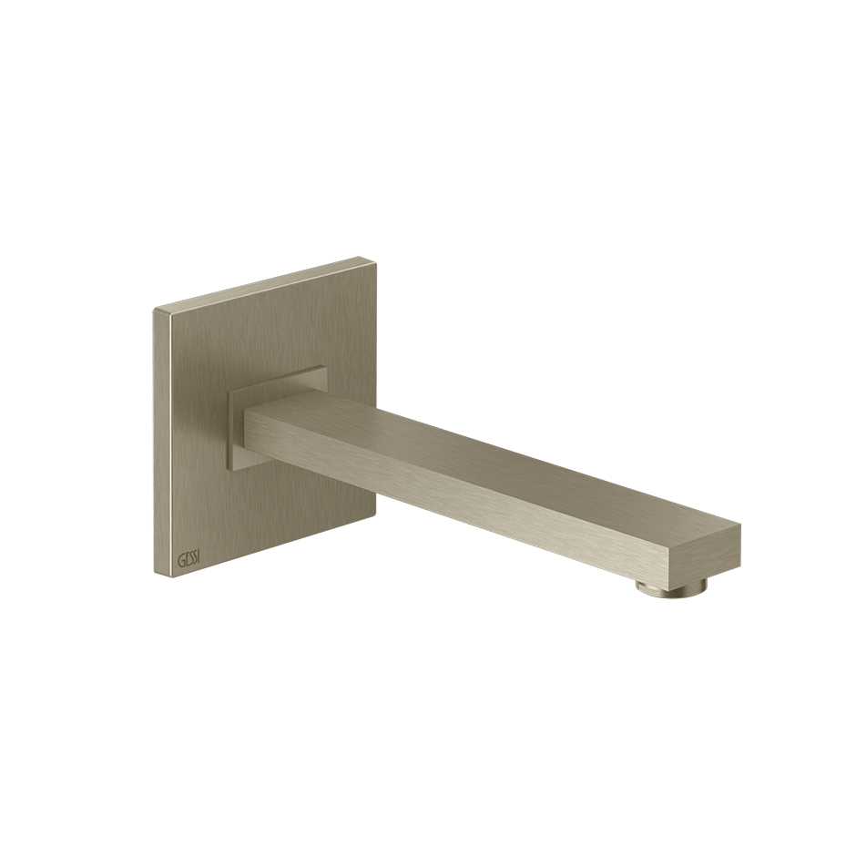 Rettangolo Wall Mounted Spout - 20114 Bathroom Accessories GESSI Finox Brushed Nickel