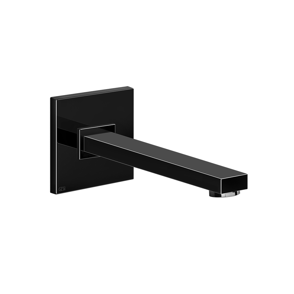 Rettangolo Wall Mounted Spout - 20114 Bathroom Accessories GESSI Black Metal PVD
