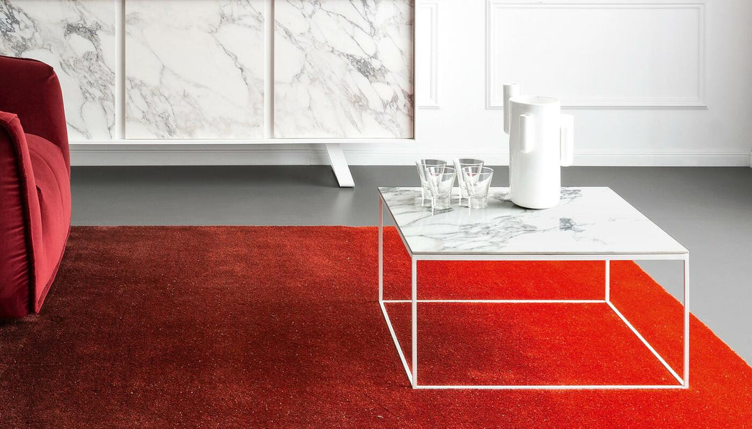 Thin Metal square coffee table Coffee Table Calligaris