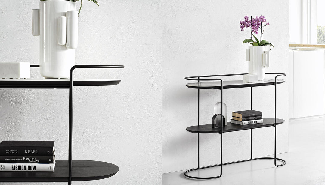Atollo Console with Elliptical top Table Console Table Calligaris