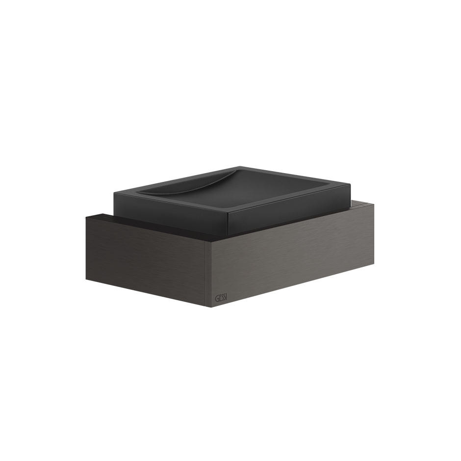 Rettangolo Soap Dish - 20802 Bathroom Accessories GESSI Black Metal Brushed PVD