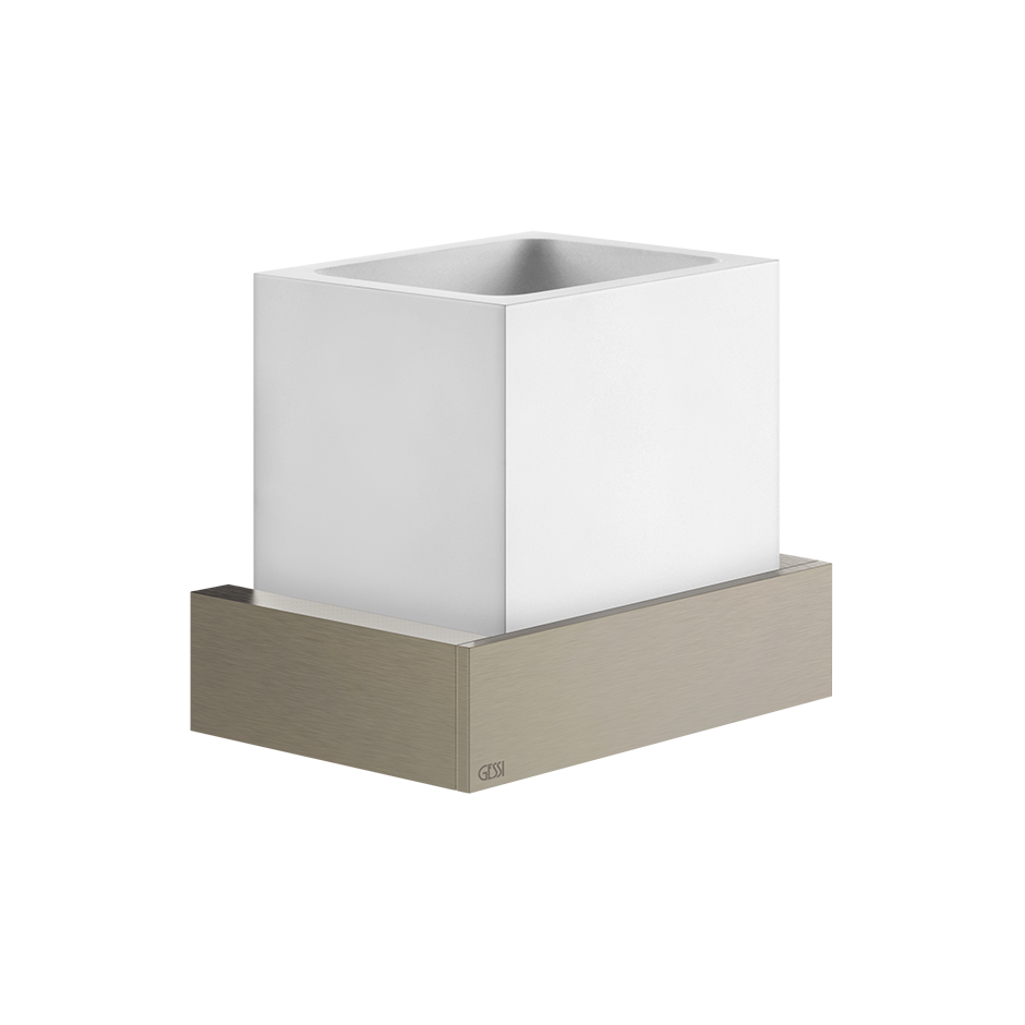 Rettangolo Wall Mounted Holder - 20807 Bathroom Accessories GESSI Finox Brushed Nickel