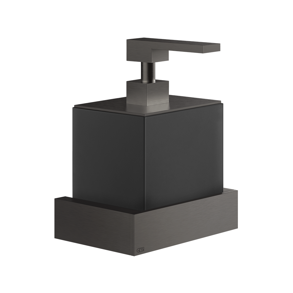 Rettangolo Soap Dispenser - 20814 Bathroom Accessories GESSI Black Metal Brushed PVD