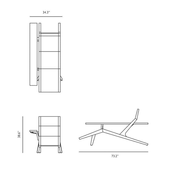 Liberty Lounger Chaise Longues Moooi