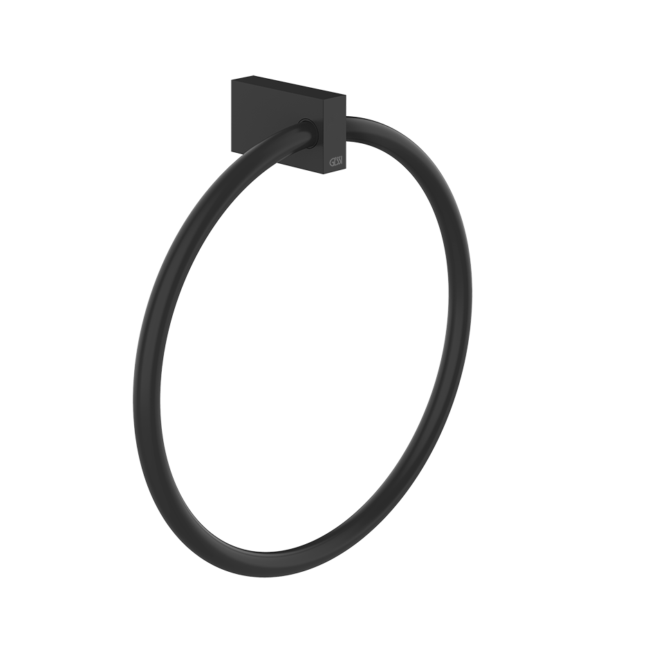 Rettangolo Towel Ring - 20909 Bathroom Accessories GESSI Matte Black