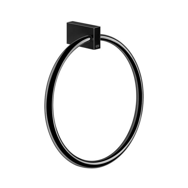 Rettangolo Towel Ring - 20909 Bathroom Accessories GESSI Black Metal PVD