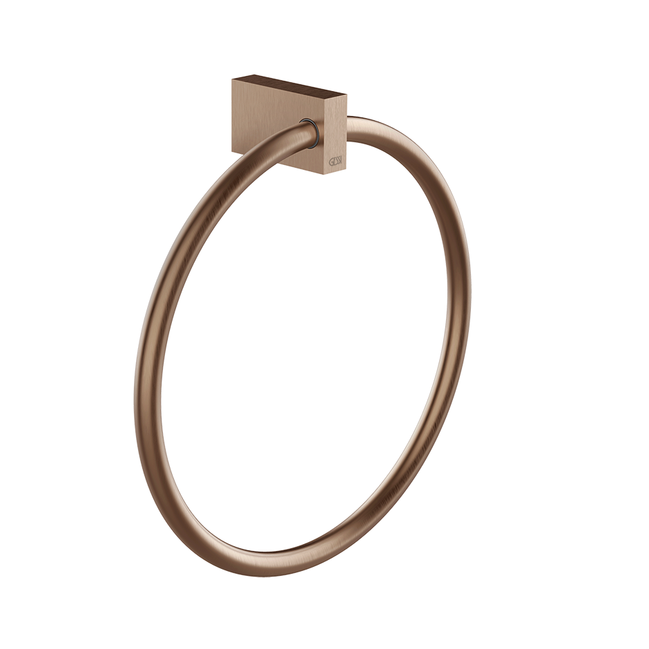 Rettangolo Towel Ring - 20909 Bathroom Accessories GESSI Copper Brushed PVD