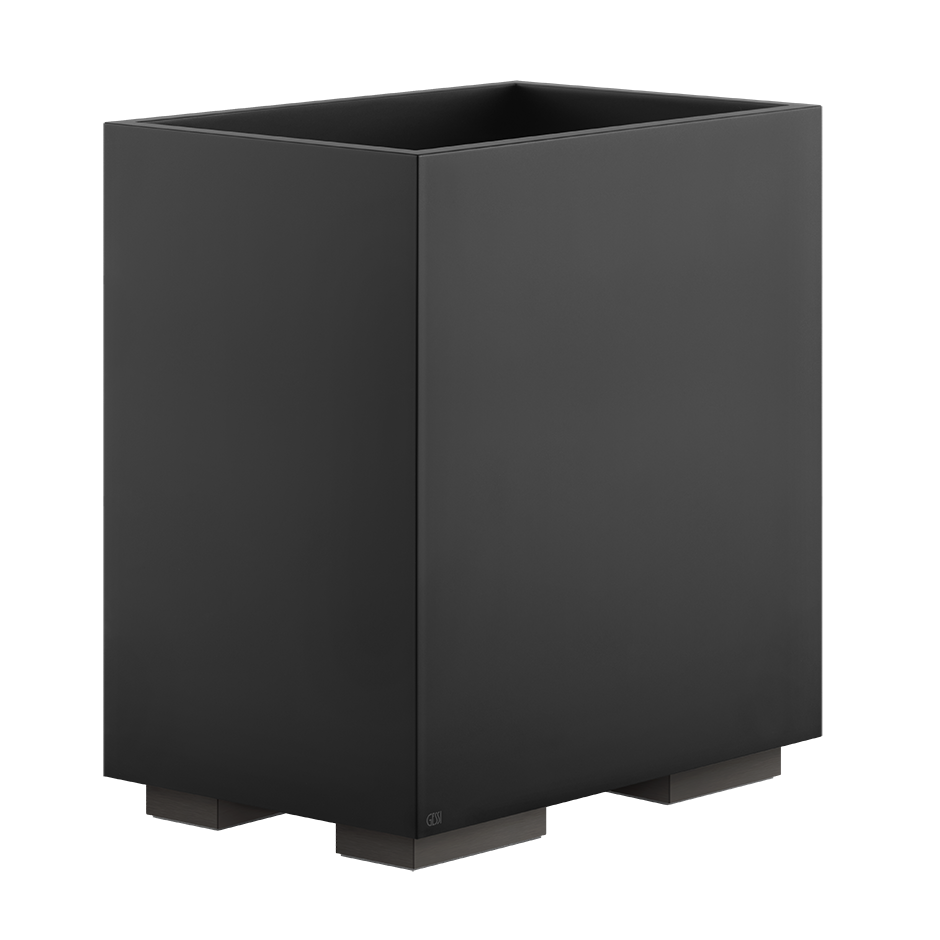 Rettangolo Waste Paper Basket - 20991 Bathroom Accessories GESSI Black Metal Brushed PVD