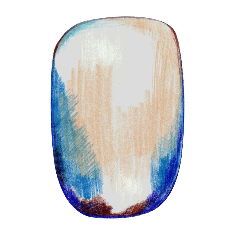 Scribble Blue/Grey/Beige Rug Rugs Moooi Polyamide