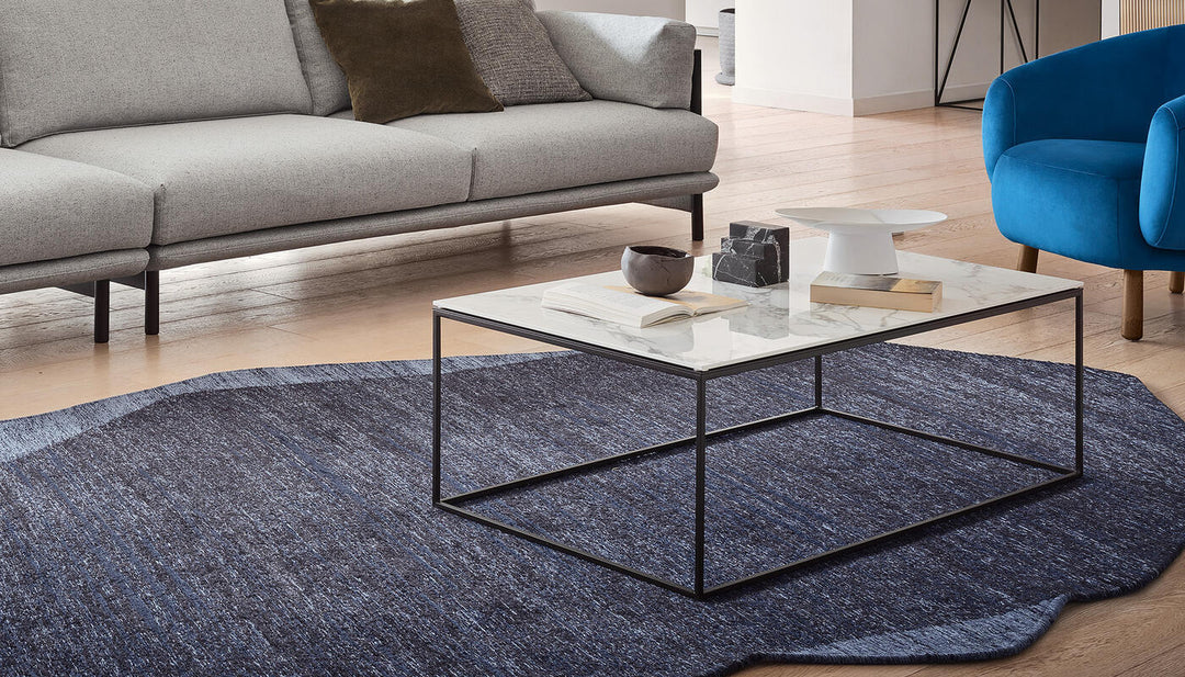Thin Metal Rectangular Coffee Table End Table Calligaris