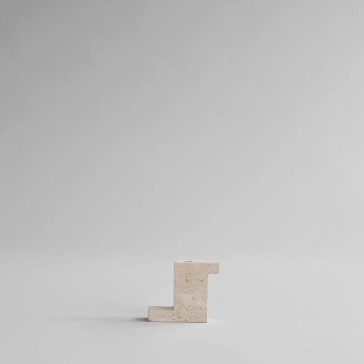 Brick Candle Holder, Tall - Limestone Vases 101 Copenhagen   