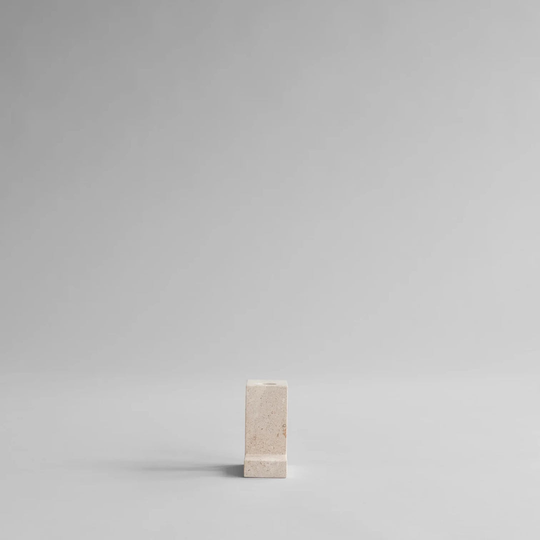Brick Candle Holder, Tall - Limestone Vases 101 Copenhagen   