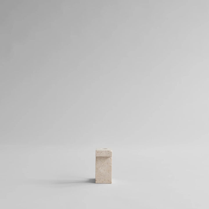 Brick Candle Holder, Tall - Limestone Vases 101 Copenhagen   