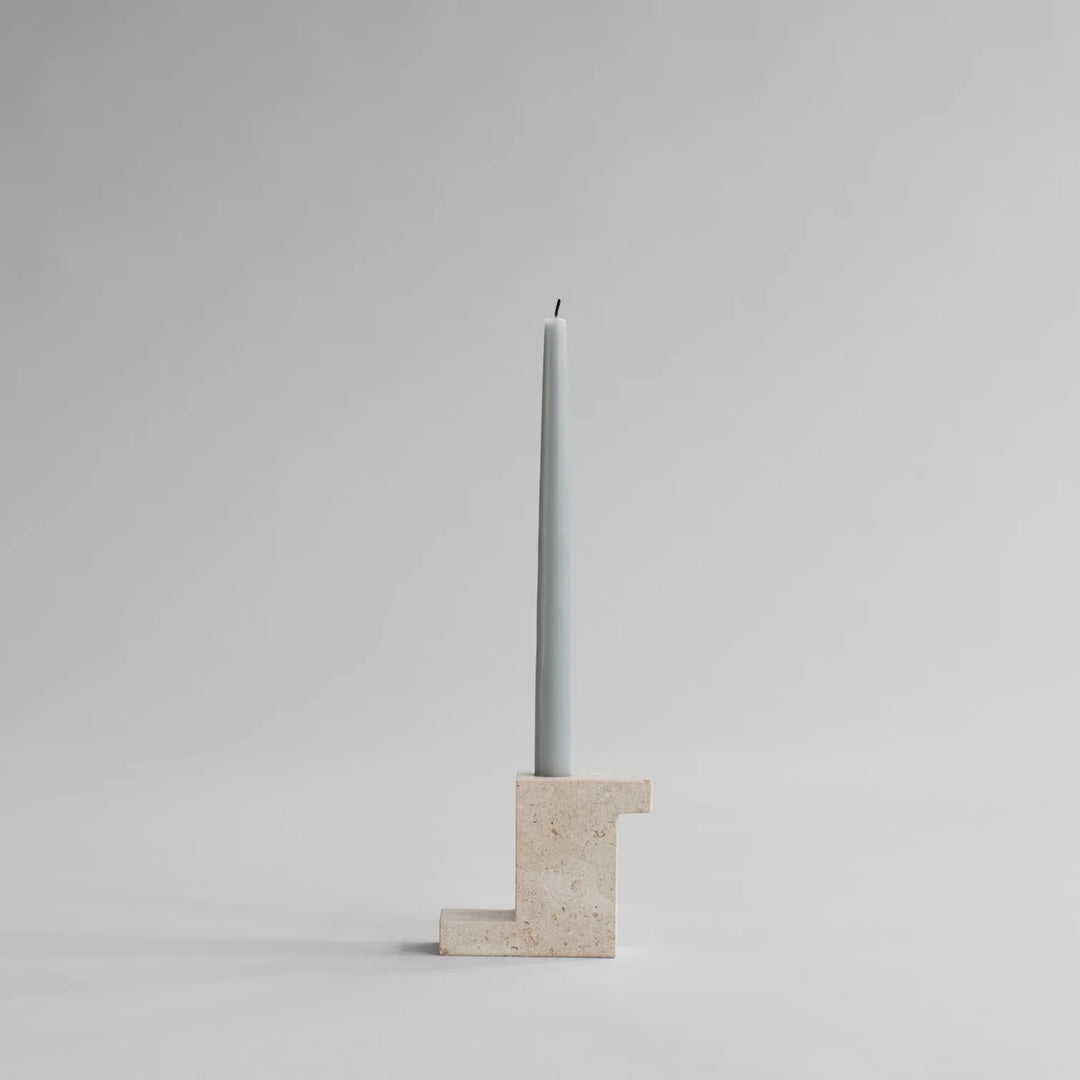 Brick Candle Holder, Tall - Limestone Vases 101 Copenhagen   