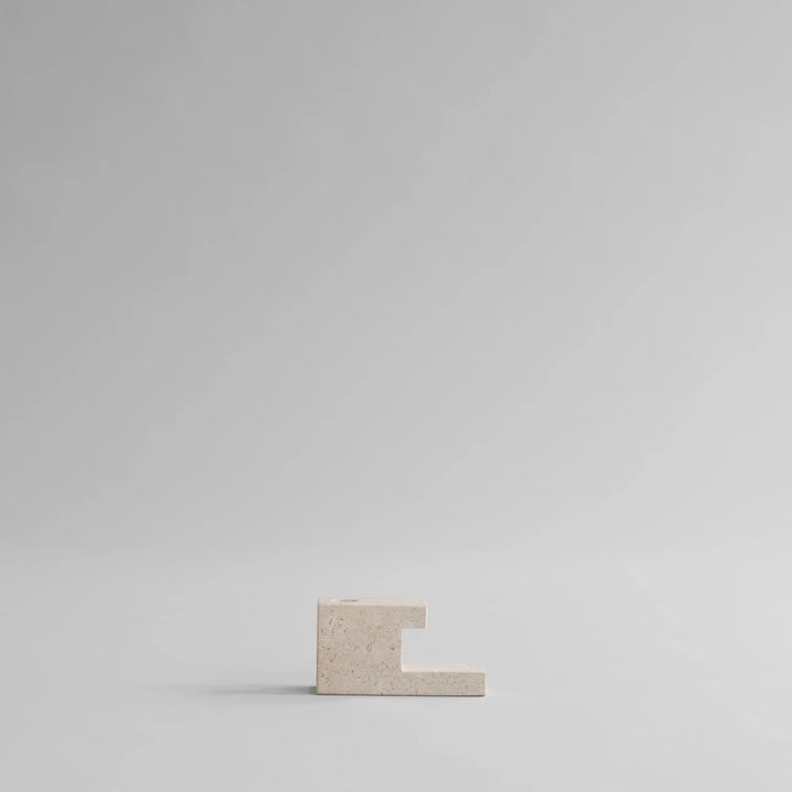 Brick Candle Holder, Low - Limestone Vases 101 Copenhagen   