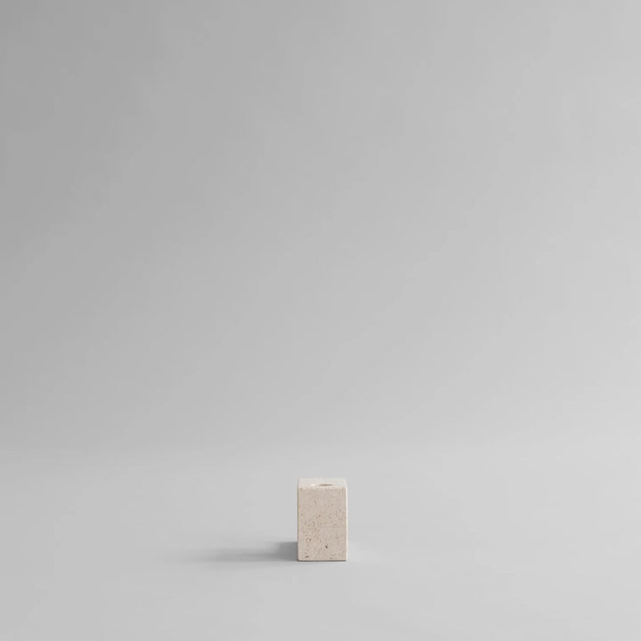 Brick Candle Holder, Low - Limestone Vases 101 Copenhagen   