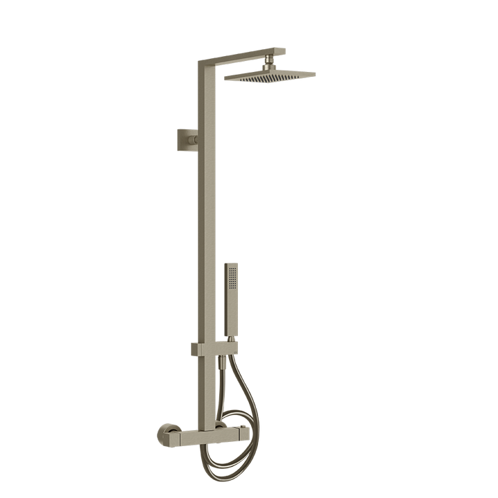 Rettangolo Wall Mounted Thermostatic Mixer - 23447 Showers GESSI Finox Brushed Nickel