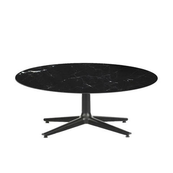 Multiplo Low Table Tables Kartell Black Stoneware Marble - Outdoor Round