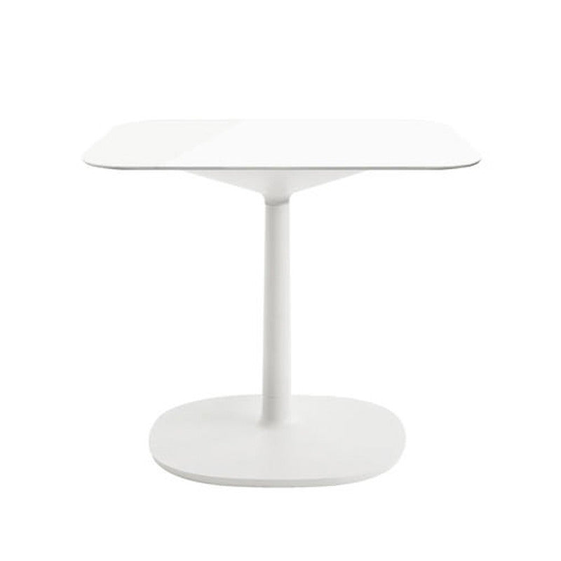 Multiplo Square Cafe Table with Square Base Tables Kartell White Glass - Indoor