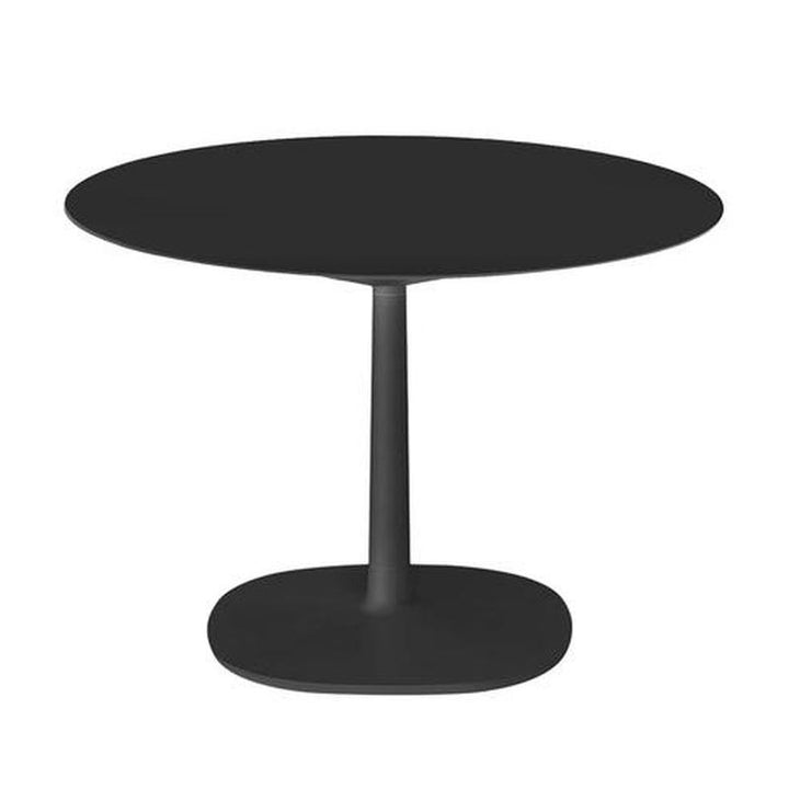 Multiplo Round Cafe Table with Square Base Tables Kartell Black Stoneware - Indoor