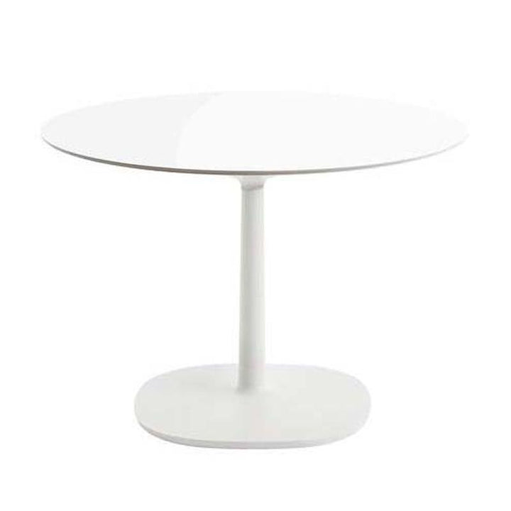Multiplo Round Cafe Table with Square Base Tables Kartell White Glass - Indoor