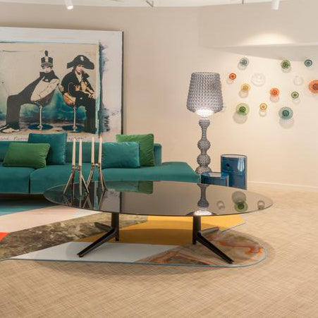 Multiplo Round Cafe Table with Square Base Tables Kartell