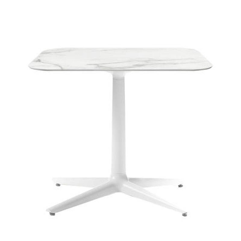 Multiplo Square Cafe Table Tables Kartell 4 Spokes White Stoneware Marble - Outdoor