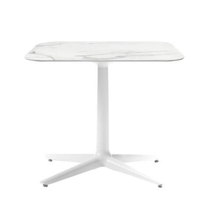 Multiplo Square Cafe Table Tables Kartell 4 Spokes White Stoneware Marble - Outdoor