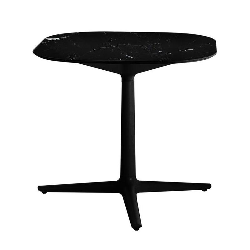 Multiplo Square Cafe Table Tables Kartell 3 Spokes Black Stoneware - Indoor