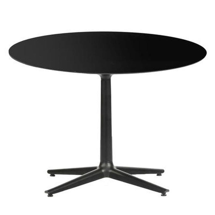 Multiplo Round Cafe Table Tables Kartell Black Glass - Indoor 3 Spokes