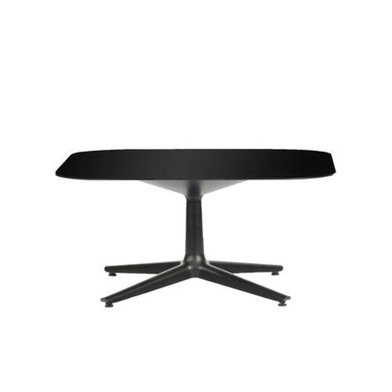 Multiplo Low Table Tables Kartell Black Glass - Indoor Square