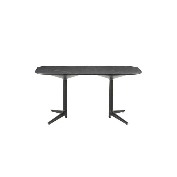 Multiplo XL Rectangular Dining Table Tables Kartell Black Stoneware Marble - Outdoor Small: 62.25 in width