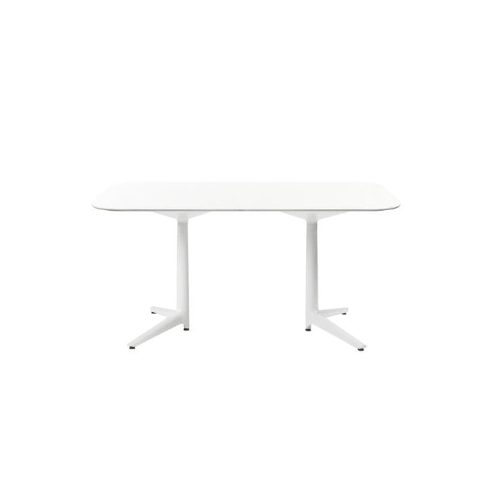 Multiplo XL Rectangular Dining Table Tables Kartell White Glass - Indoor Small: 62.25 in width