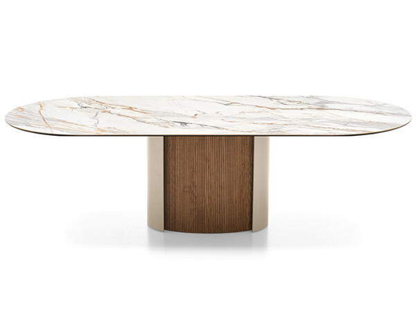 Yoroi Pedestal base table with oblong top  Calligaris   