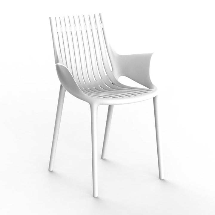 Ibiza Chair with Fin Arms (Set of 4) Outdoor Vondom White
