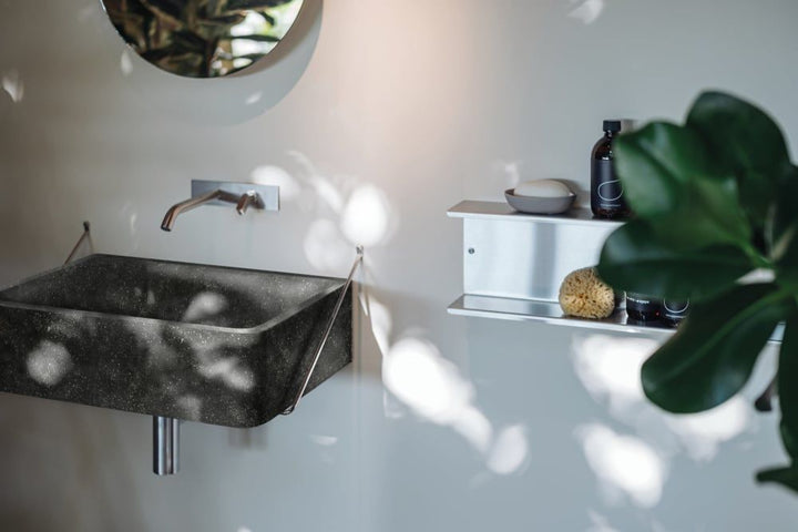 Agape Carrara Outdoor Wall-Hung Rectangular Sink Agape