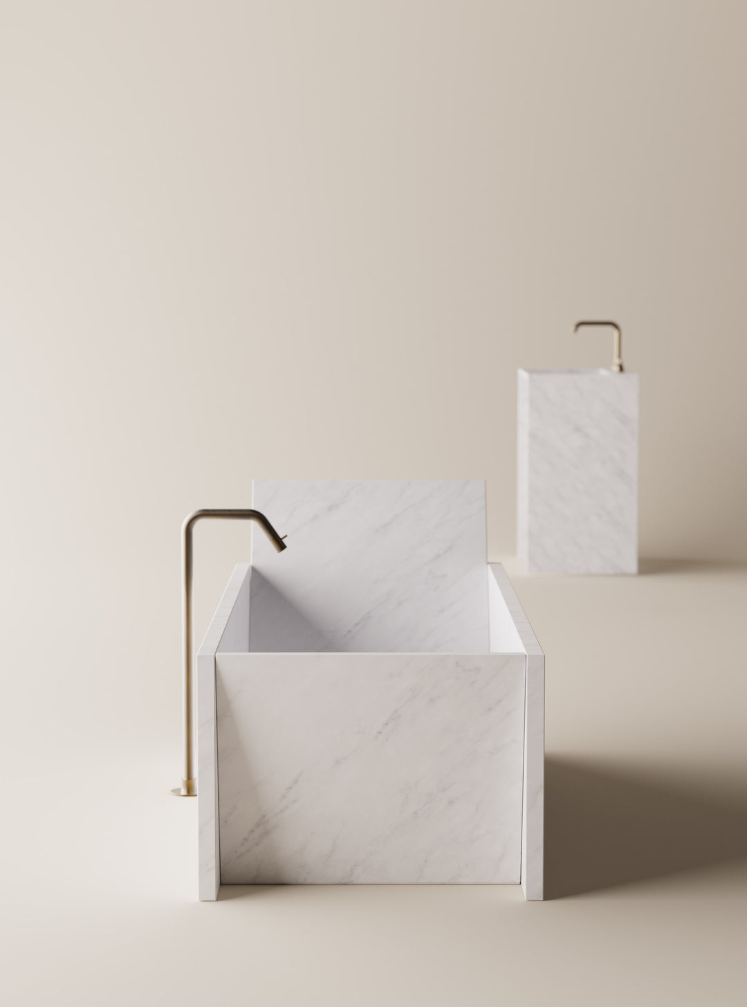 Agape Face a Face Marble Bathtub Bathtubs Agape