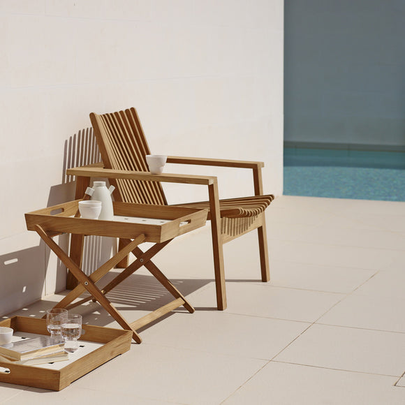 Amaze Outdoor Teak Stackable Lounge Chair Outdoor Chairs Cane-line