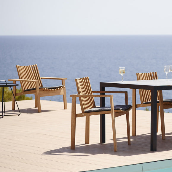 Amaze Outdoor Teak Stackable Lounge Chair Outdoor Chairs Cane-line